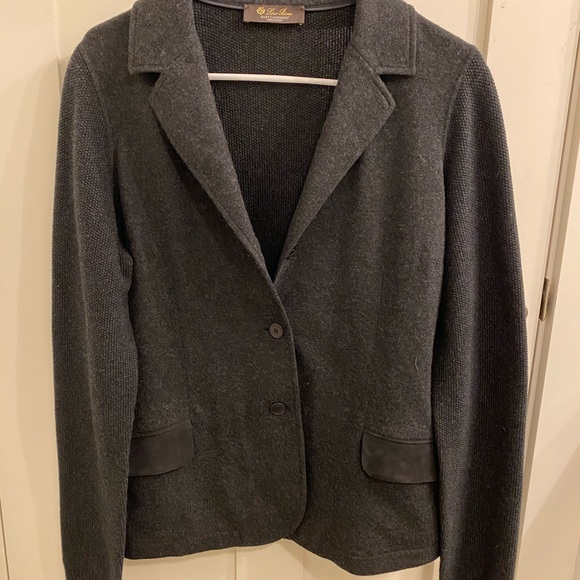 Loro Piana Custom Charcoal Gray Cardigan